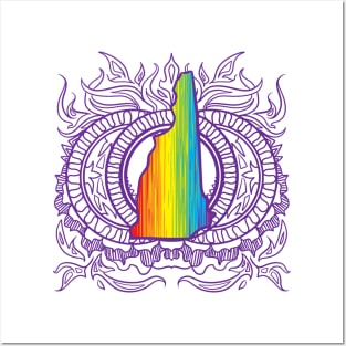 New Hampshire Mandala Pride Posters and Art